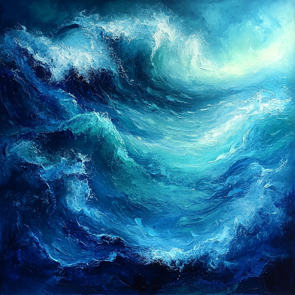 Michelangelo Inspired Oceanic Splendor Number Painting