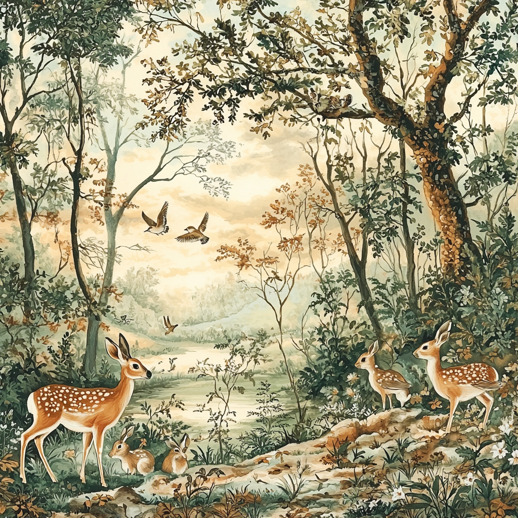 John James Audubon Inspired Wildlife At Dusk Paint By Number