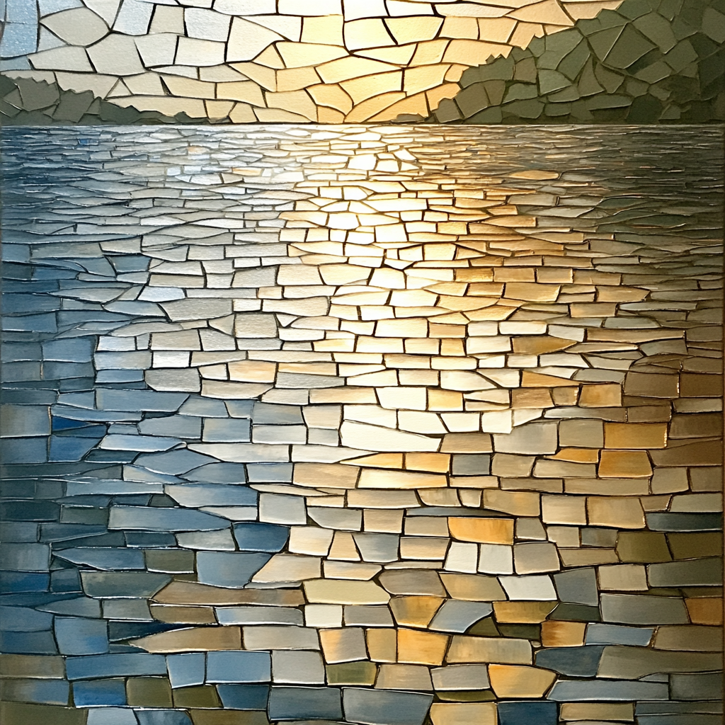 Jean-Paul Riopelle Inspired Reflections As Abstract Tessellations paint by number