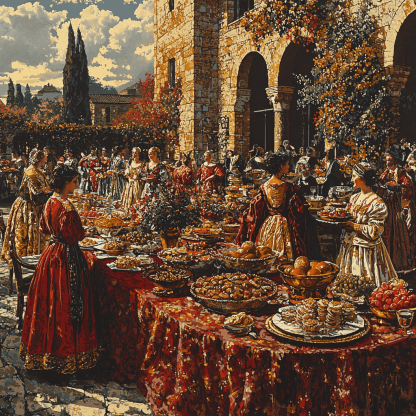 Vermeer Inspired Renaissance Feast Celebration Painting Number Kit