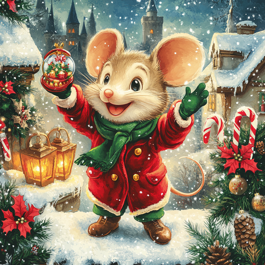 Mickey Snowglobe Celebration DIY paint by numbers