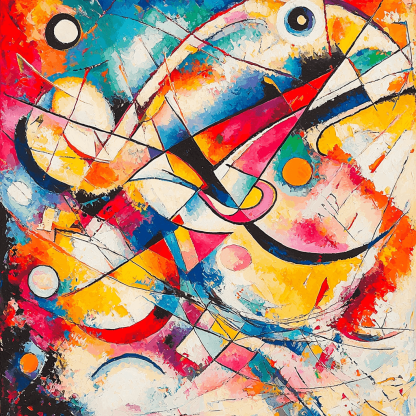 Wassily Kandinsky Inspired Ebullient Harmony Paint By Numbers