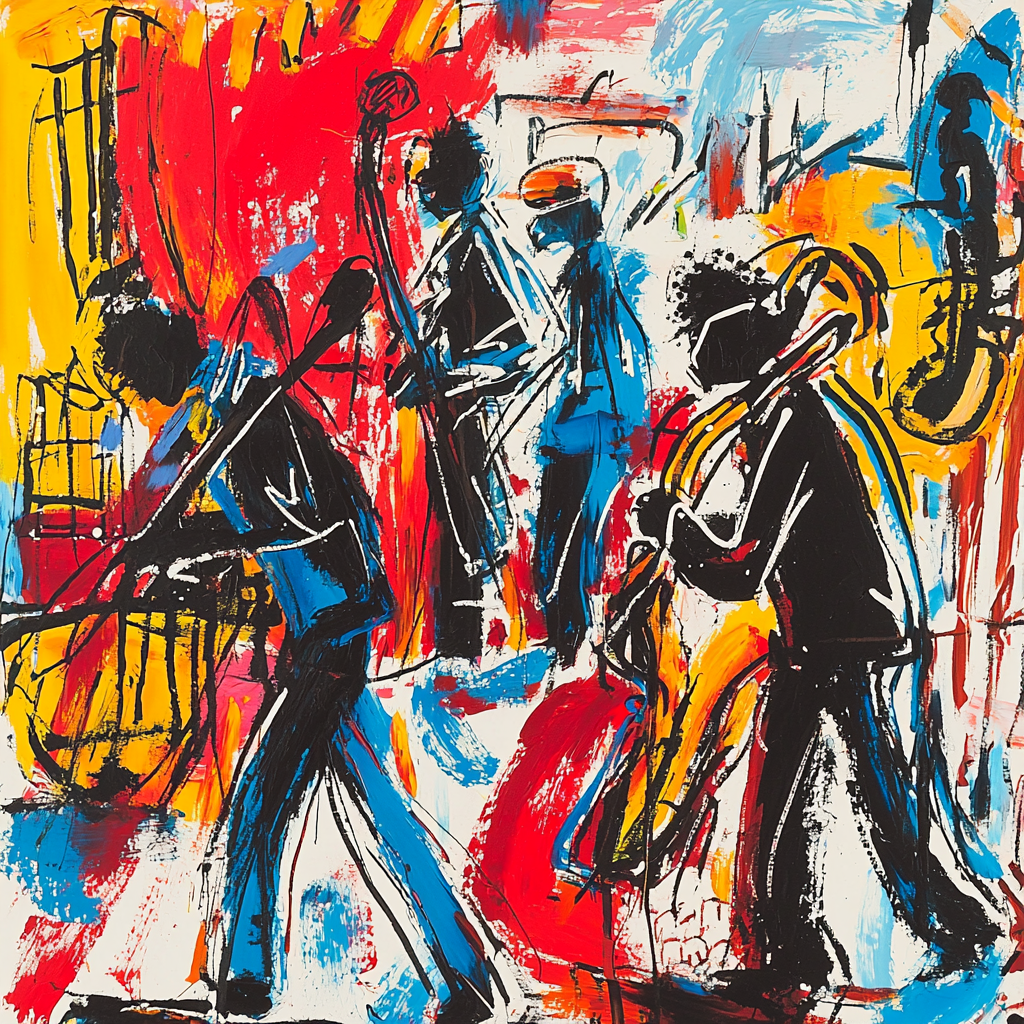 Basquiat Inspired Dynamic Jazz Scene DIY Paint By Numbers