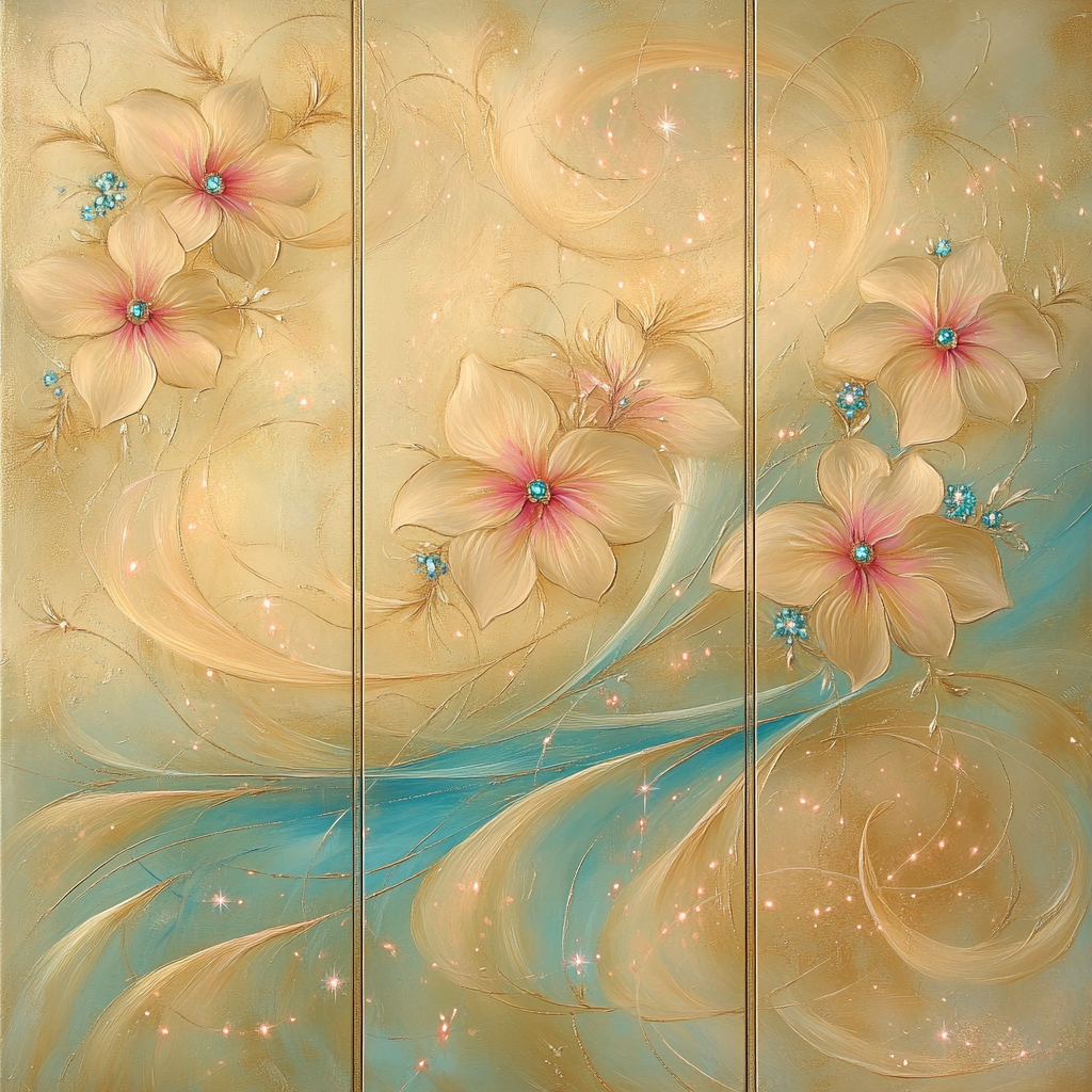 Alphonse Mucha Inspired Aurora Orchids DIY paint by numbers