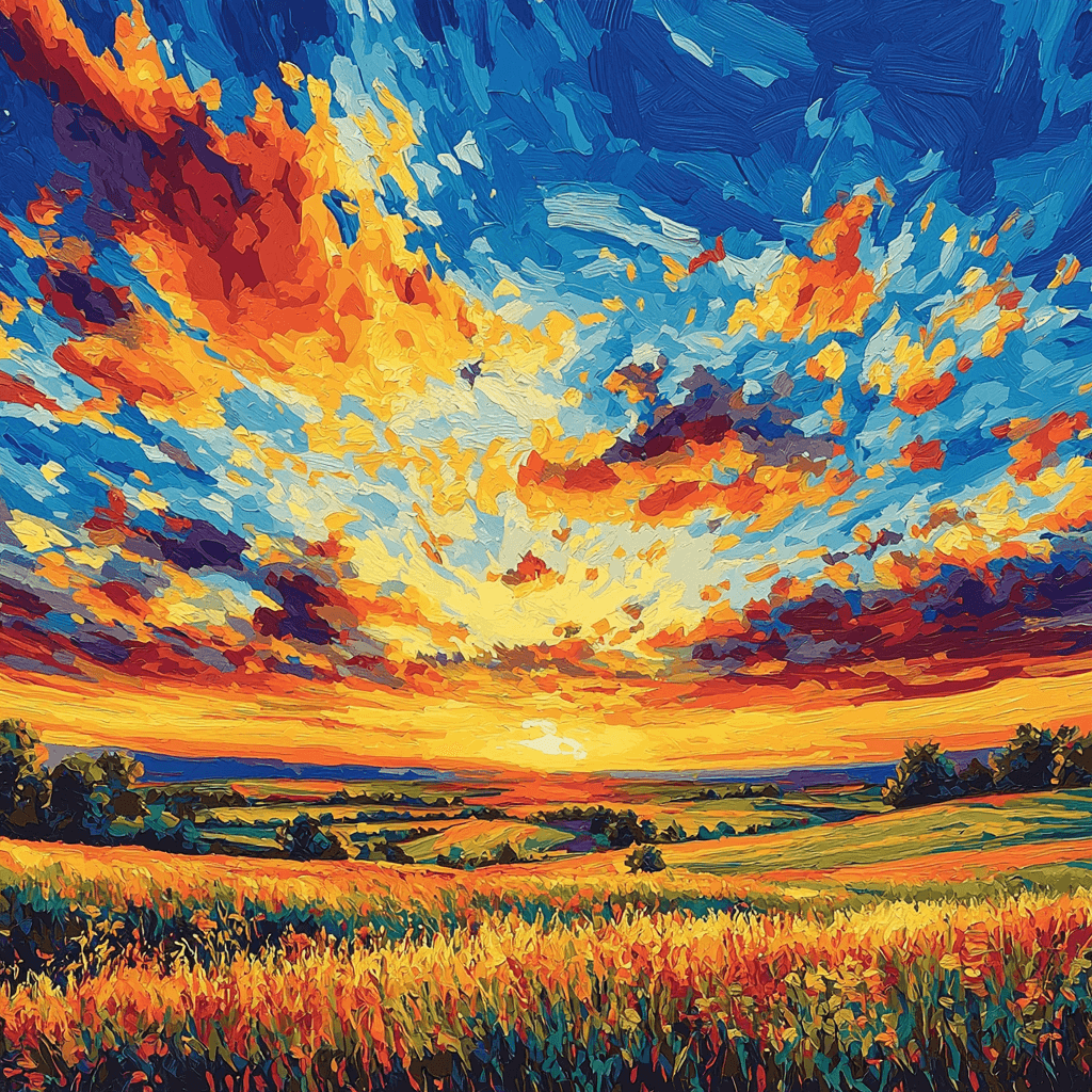 Vincent Van Gogh Inspired Summer Sunsets Numbered Painting Kits