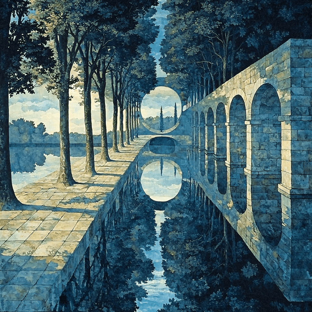 René Magritte Inspired Distant Dreamscape Painting Number Kit