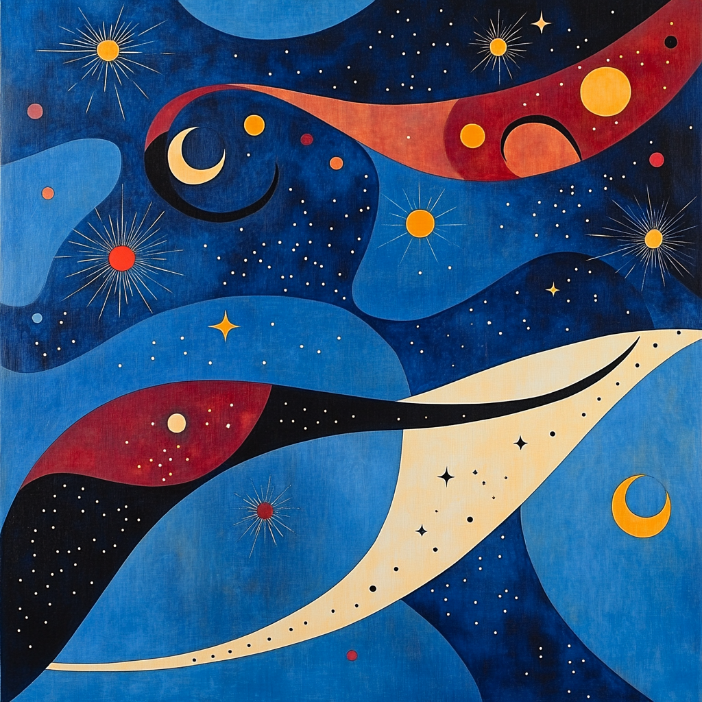 Joan Miró Inspired Cosmic Tides Painting by numbers kit
