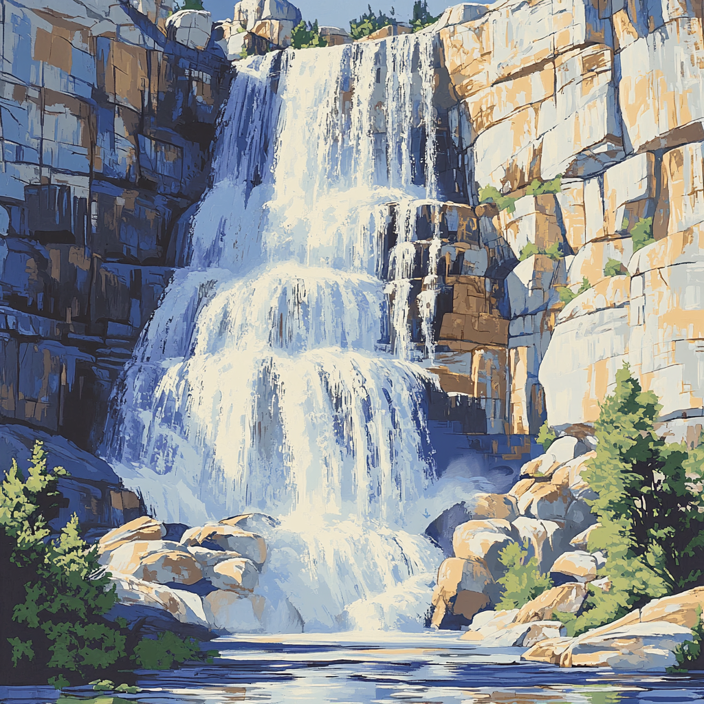 Michelangelo Inspired Crystal Cascade DIY paint by numbers