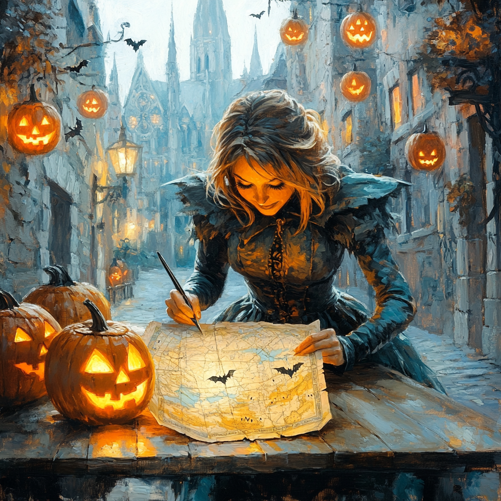 Lantern Witch Cartographer Numbered painting kits