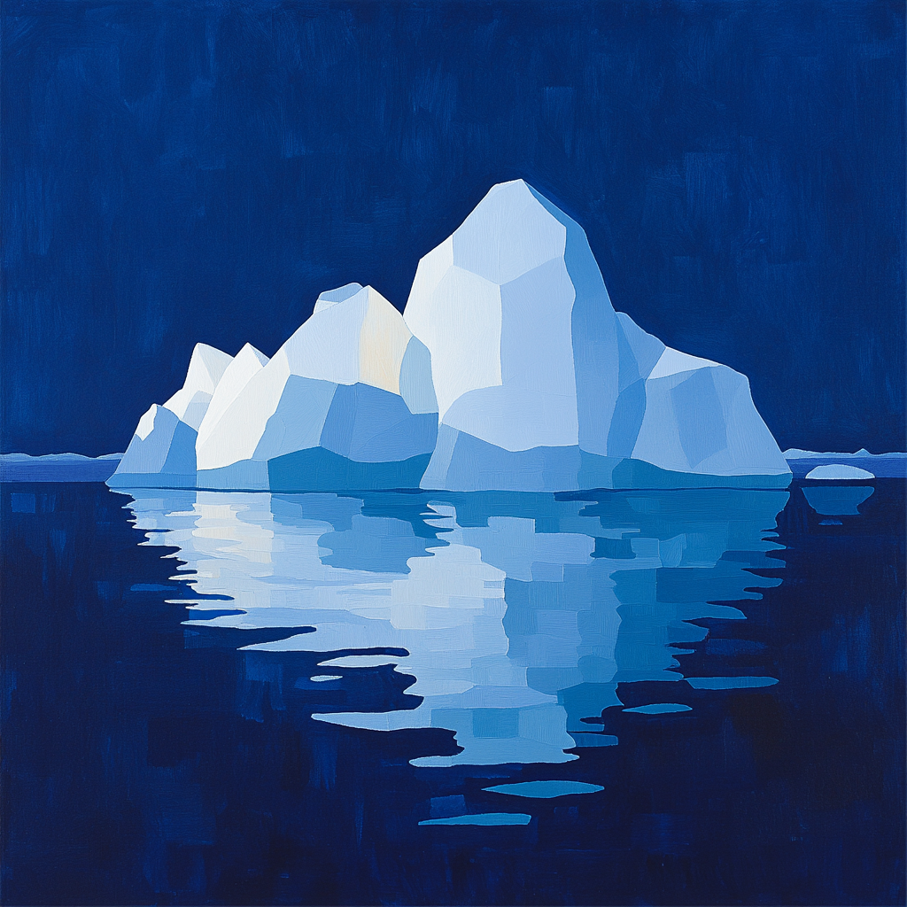 Lawren Harris Inspired Quiet Iceberg In Blue Bay Numbered painting kits