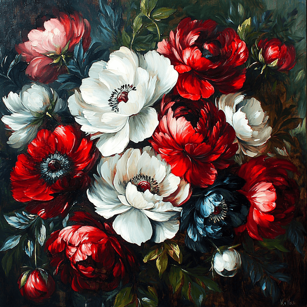 Rembrandt Inspired Baroque Flower Symphony Paint By Numbers Kits