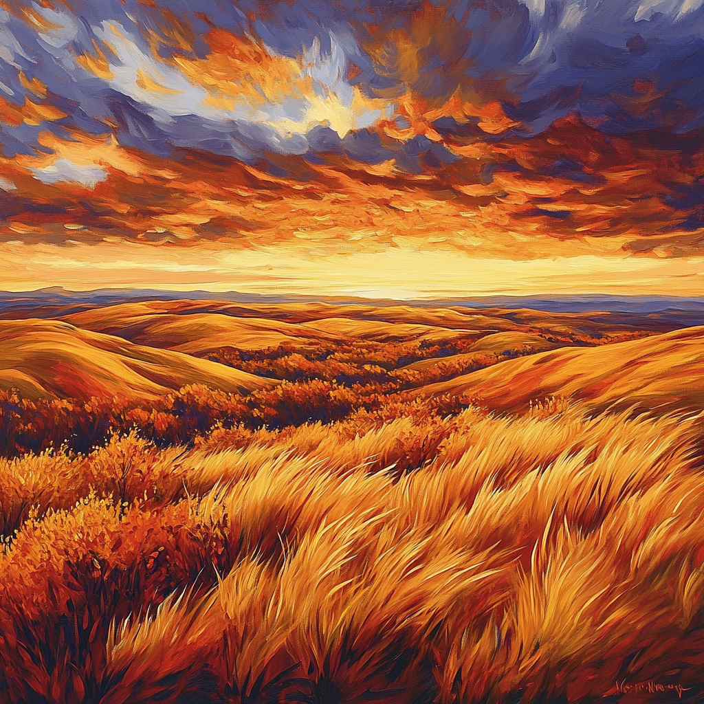 Frederick Varley Inspired Windswept Autumn Ridge With Luminous Horizon DIY paint by numbers