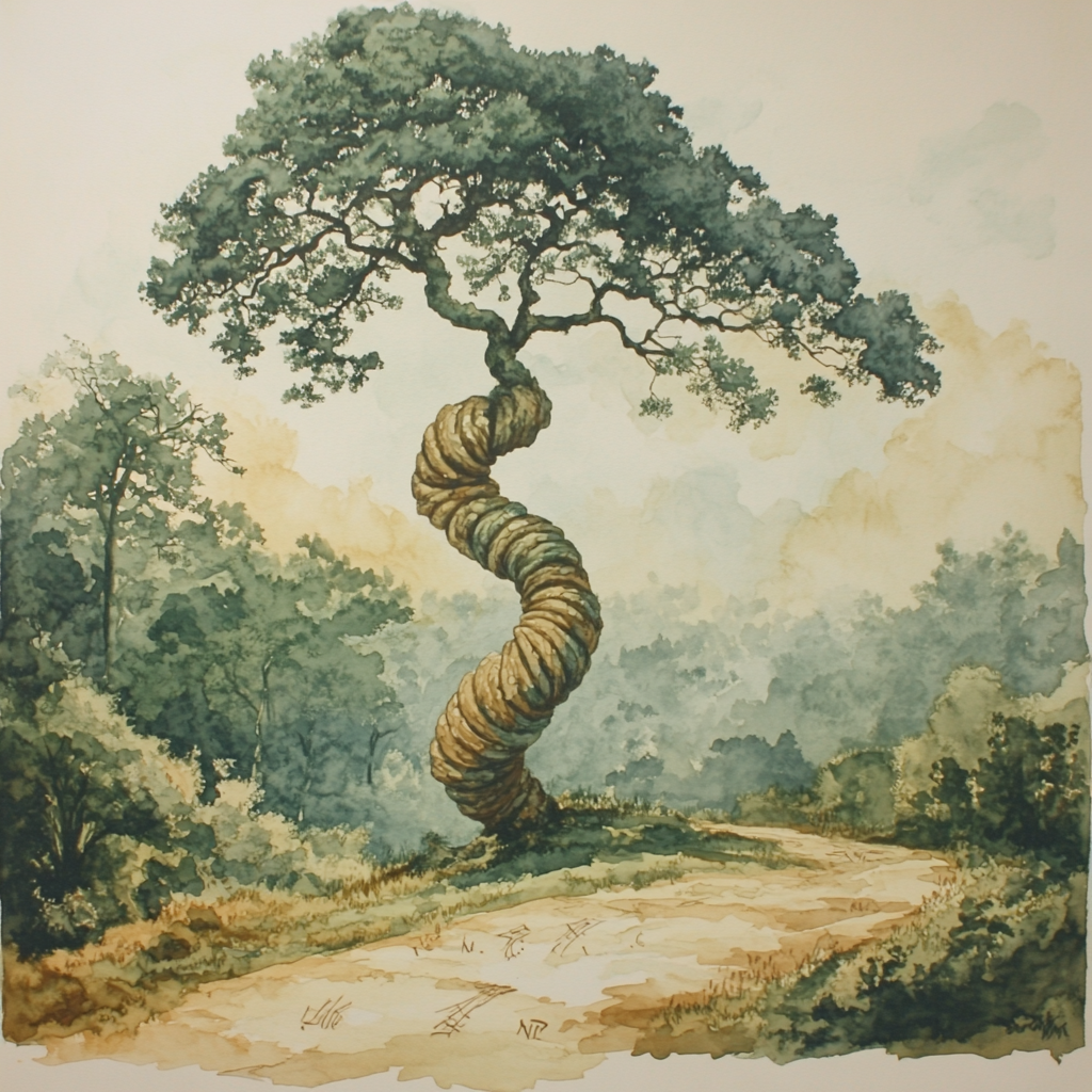 Leonardo Da Vinci Inspired Arboreal Spirals Painting by numbers kit