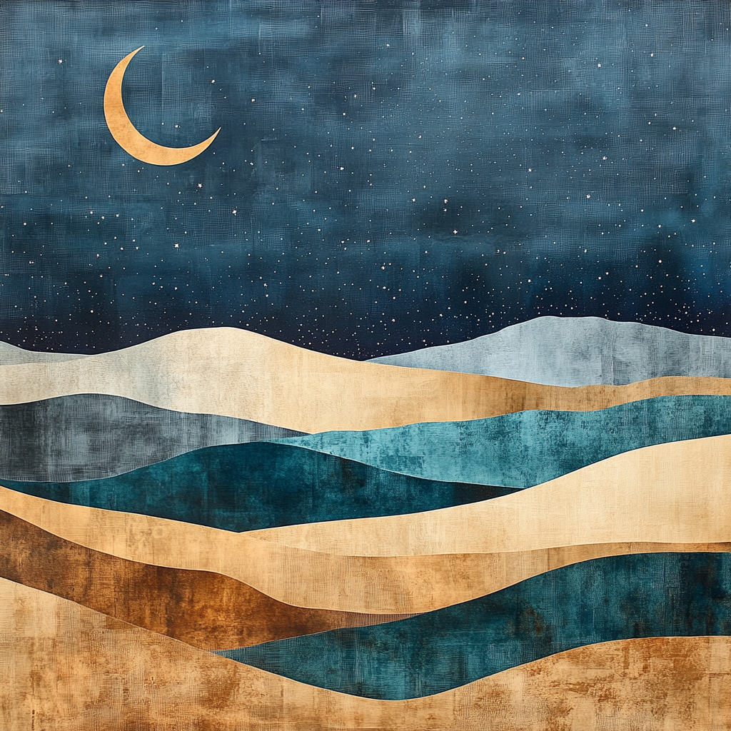 Max Ernst Inspired Lunar Dunes DIY paint by numbers