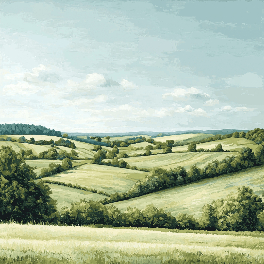 John Constable Inspired Peaceful Countryside Paint By Color