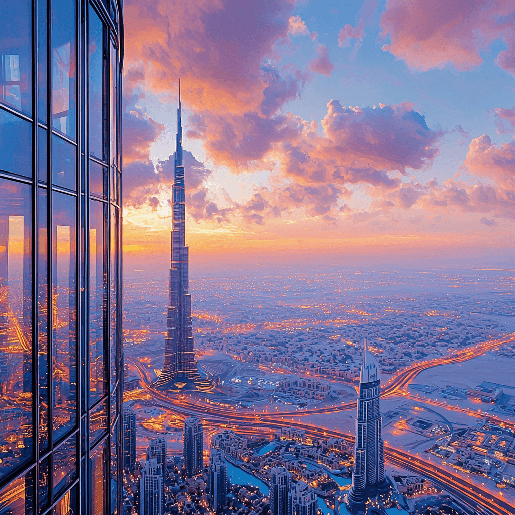 Burj Khalifa Observation Deck Numbered Painting Kits