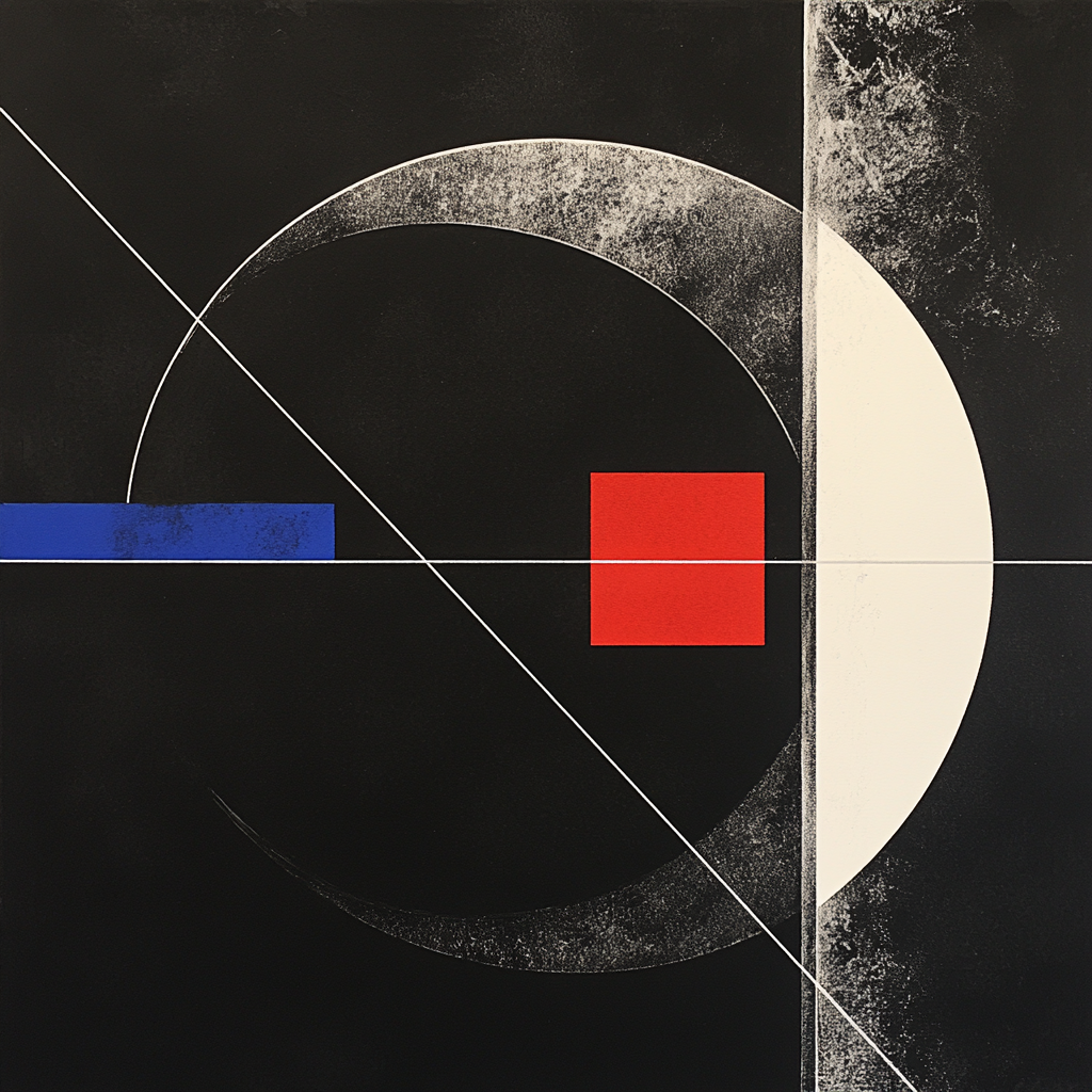 Kazimir Malevich Inspired Orbital Suprematist Field Painting by numbers kit