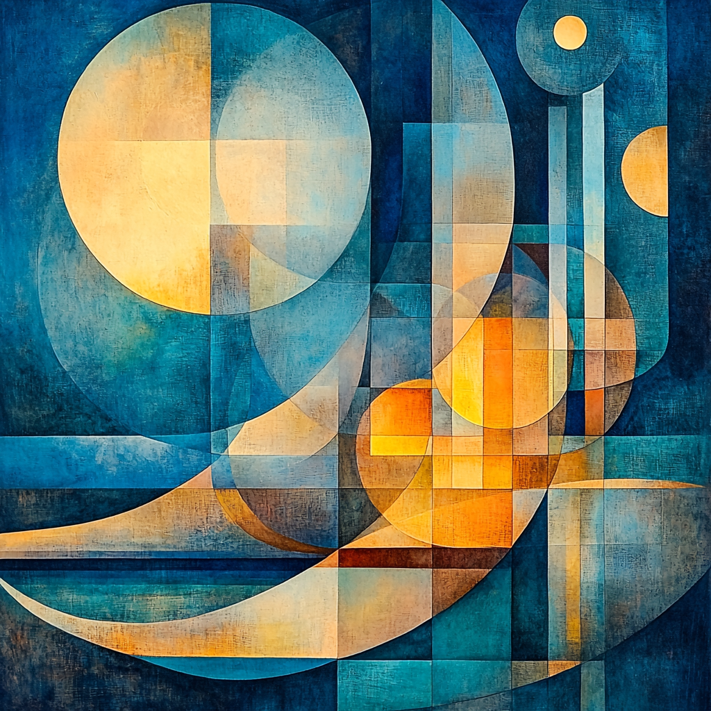 Paul Klee Inspired Mystical Color Sonata Number Painting