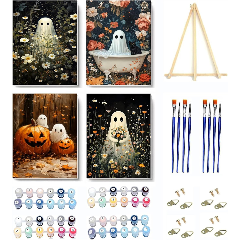 4 Pack Halloween Paint by Numbers Kit