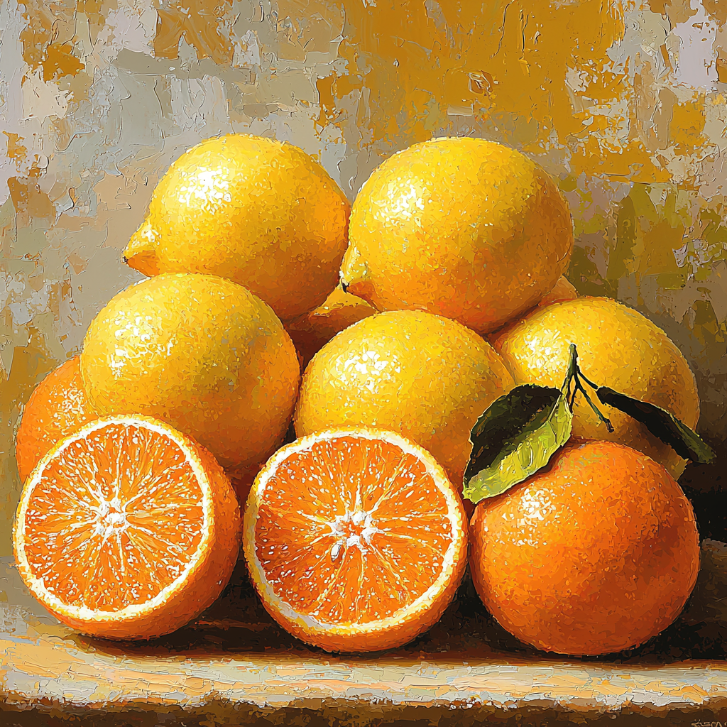Paul Cézanne Inspired Vibrant Citrus Dream Paint By Color