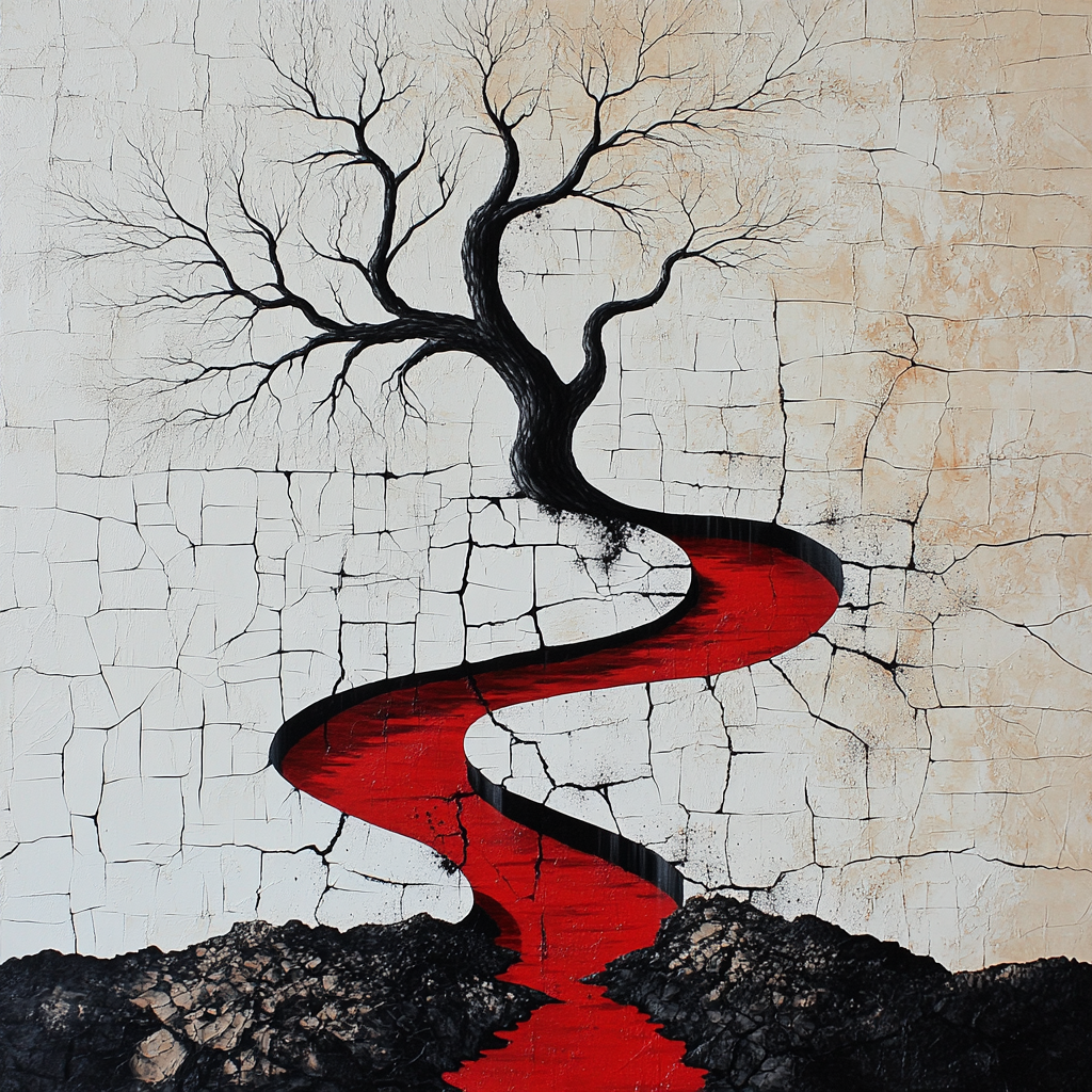 Banksy Inspired Environmental Crisis In Monochrome painting number kit