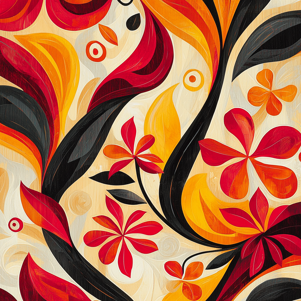 Joan Miró Inspired Symbolic Impressions Number Painting