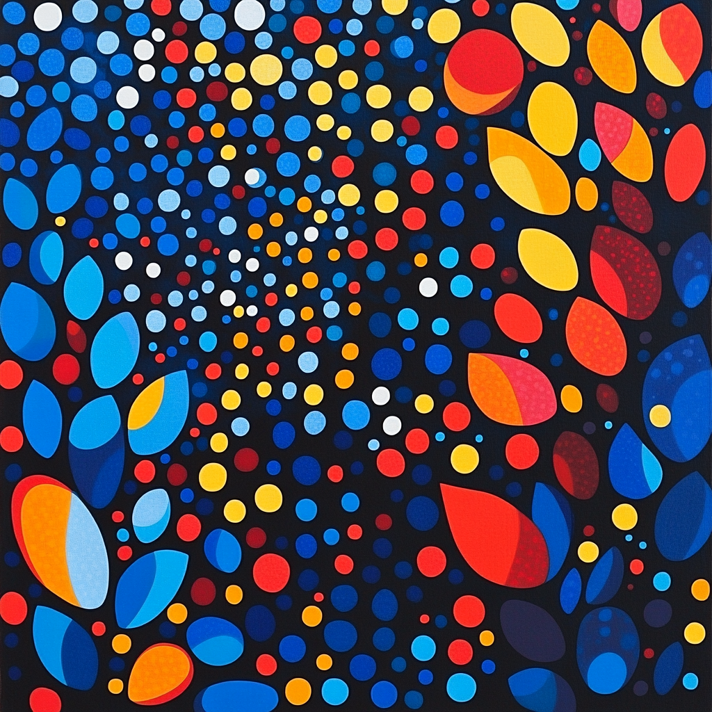 Yayoi Kusama Inspired Cosmic Garden Of Dots Paint by numbers kits