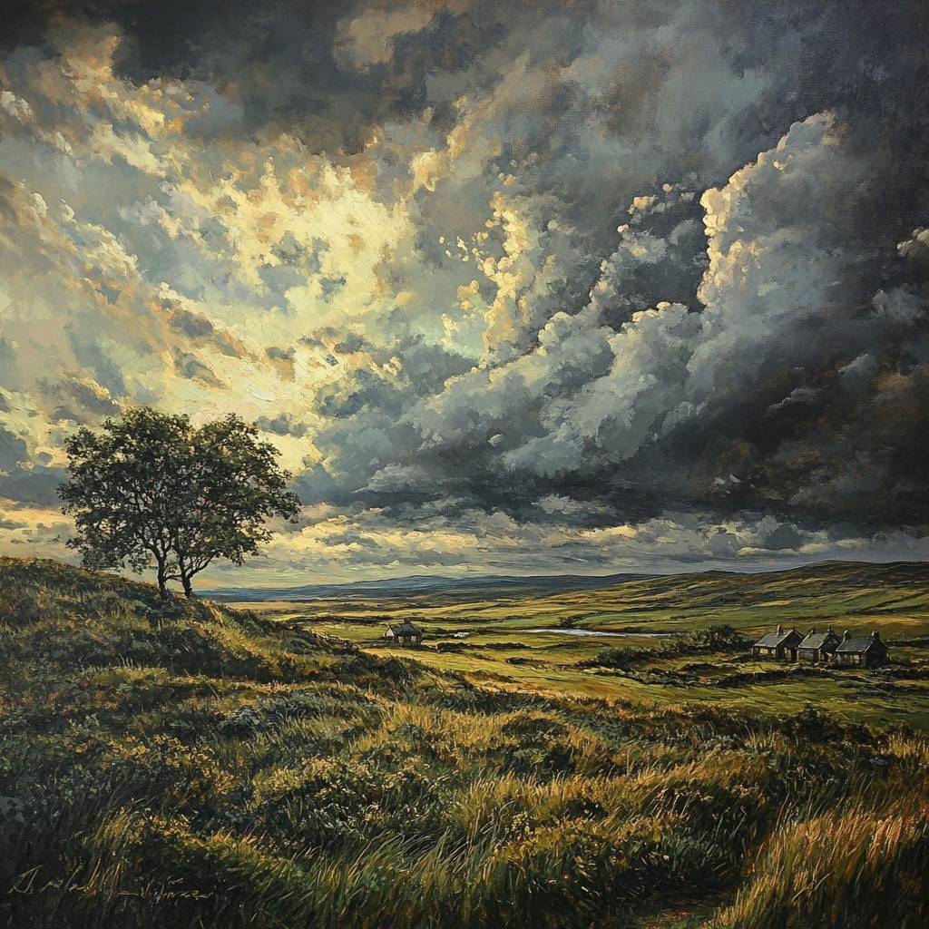 John Constable Inspired Stormy Moor Numbered painting kits