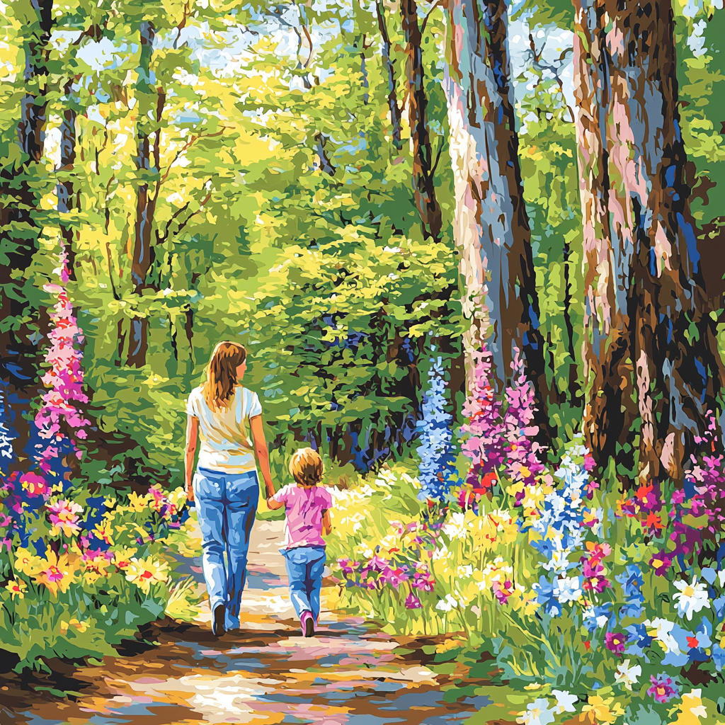 Exploring The Forest Together Number Painting