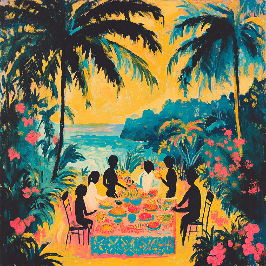 Gauguin Inspired Island Feast Numbered painting kits
