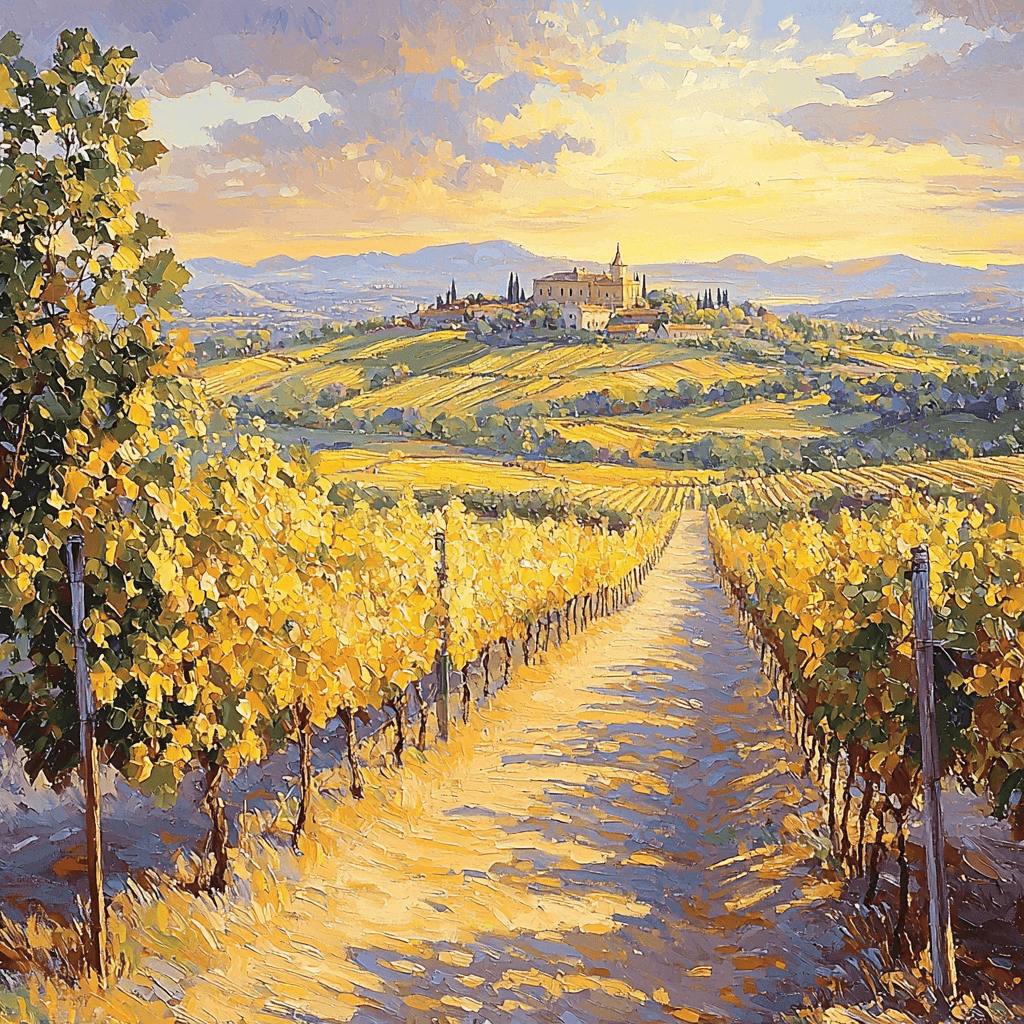 Paul Cézanne Inspired Chateau Vineyard Serenity Numbered Painting Kits