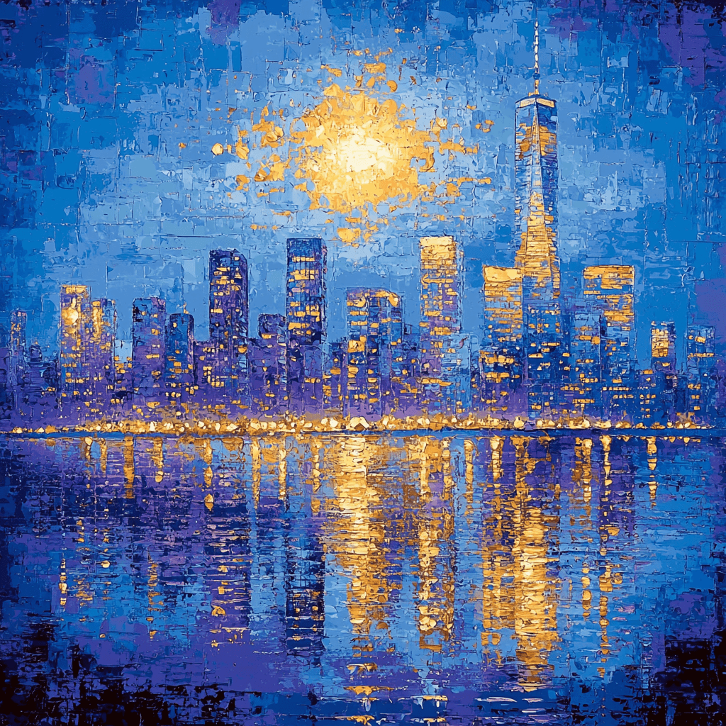 Claude Monet Inspired Citylight Serenade Paint By Color