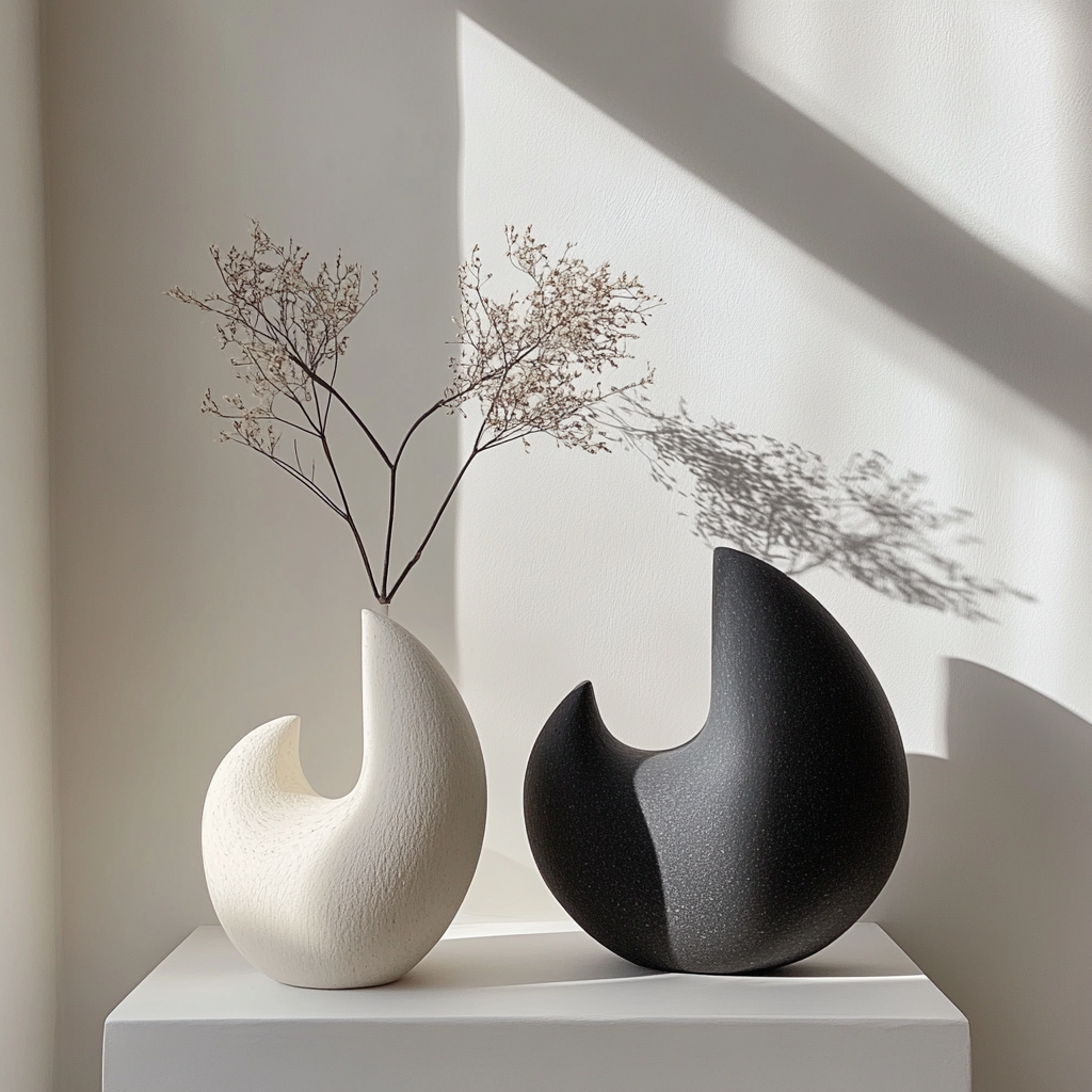 Hepworth Inspired Abstract Forms Number painting