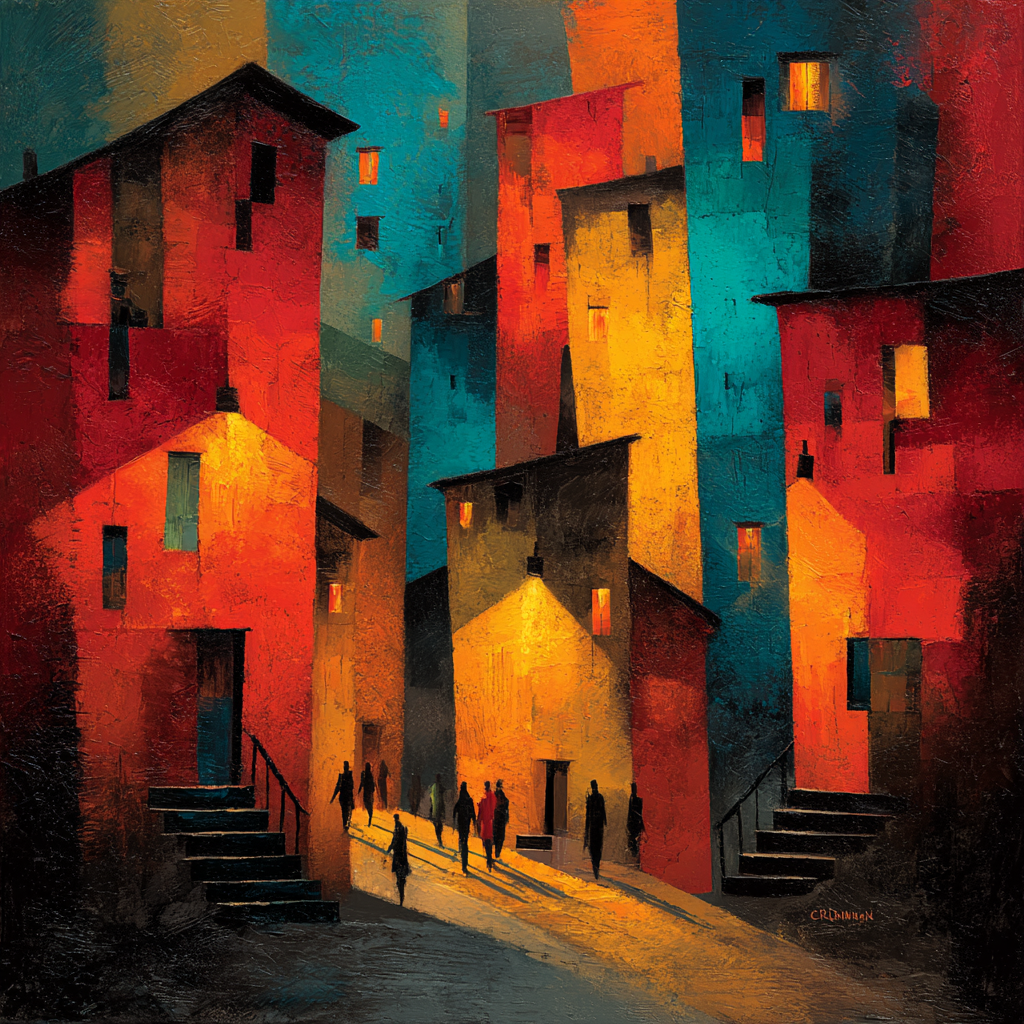 Ernst Ludwig Kirchner Inspired Vibrant Street paint by number