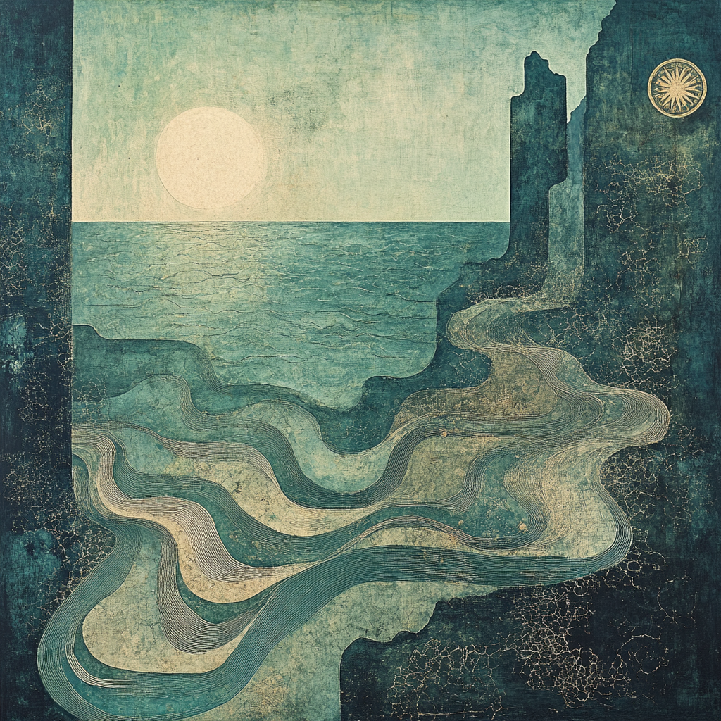 Max Ernst Inspired Oceanic Memory Map DIY paint by numbers