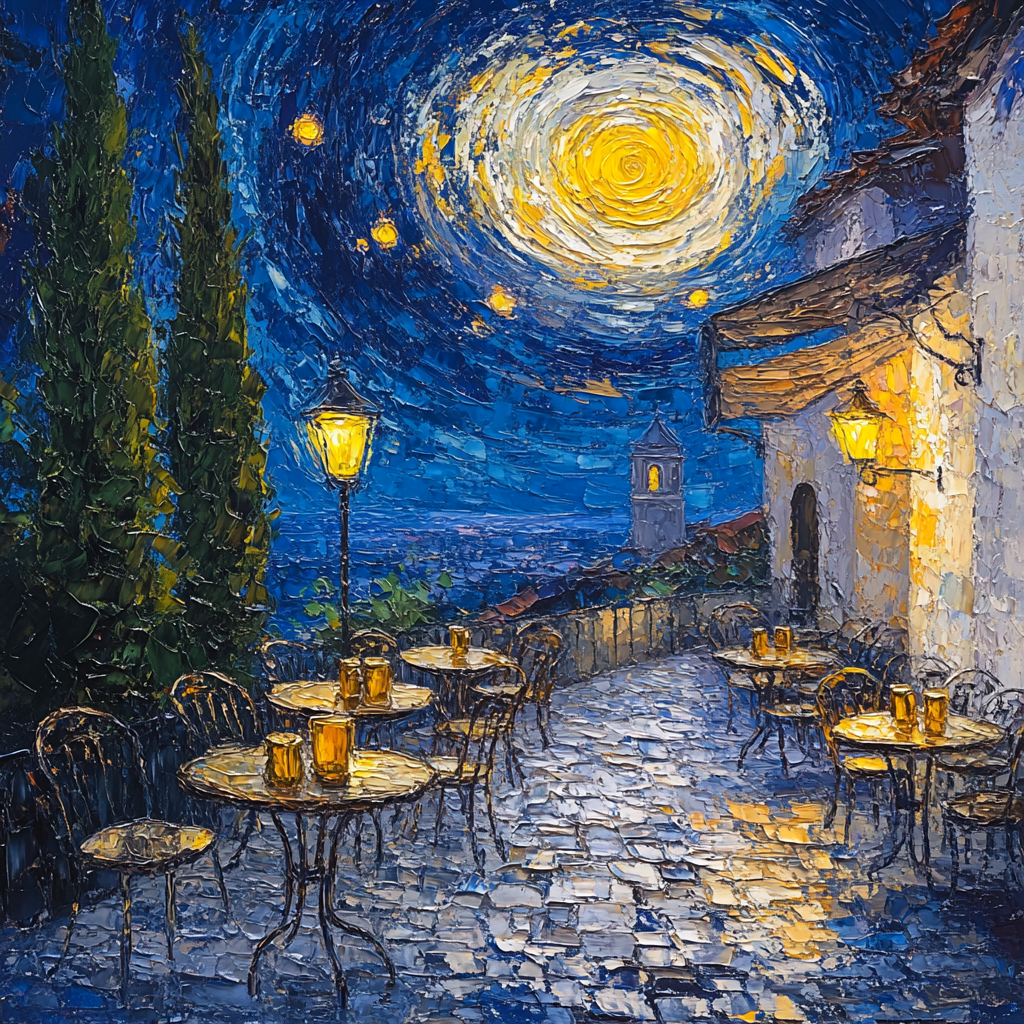 Van Gogh Inspired Spiral Galaxy Cafe Painting by numbers kit