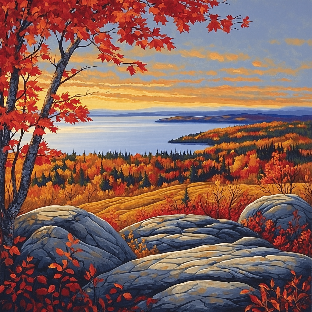 A.Y. Jackson Inspired Algoma Autumn Ridges Painting by numbers kit