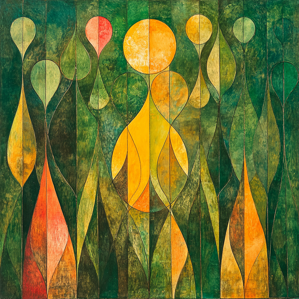 Paul Klee Inspired Chromatic Forests Painting By Numbers Kit