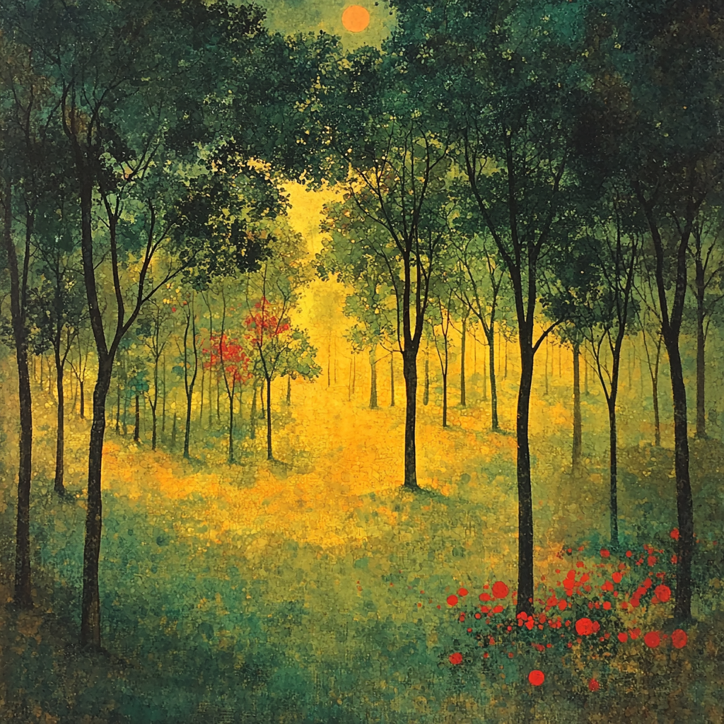 Nandalal Bose Inspired Whispers Of The Sacred Grove Paint By Numbers Art