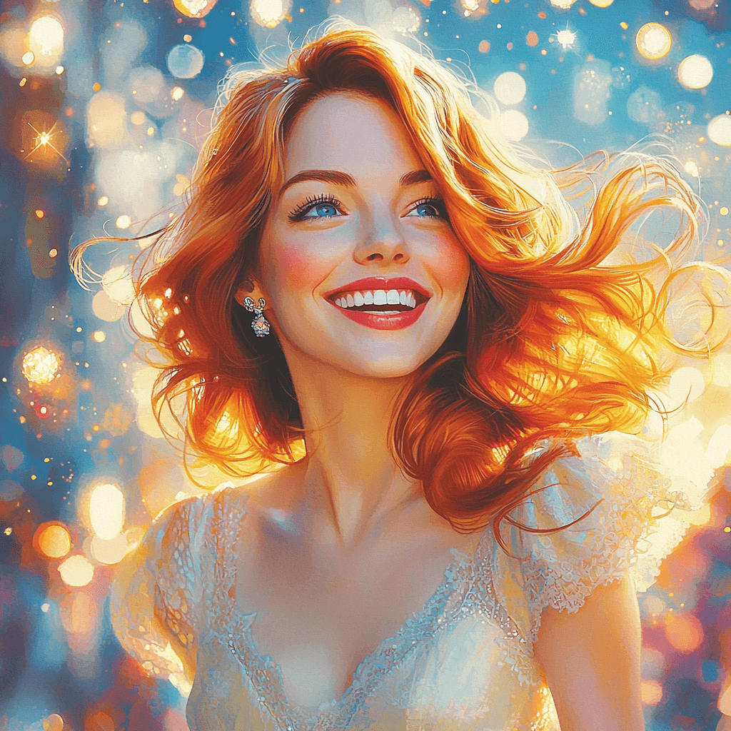 Emma Stone: Embracing The Spotlight With Stardust Grace Painting Number Kit