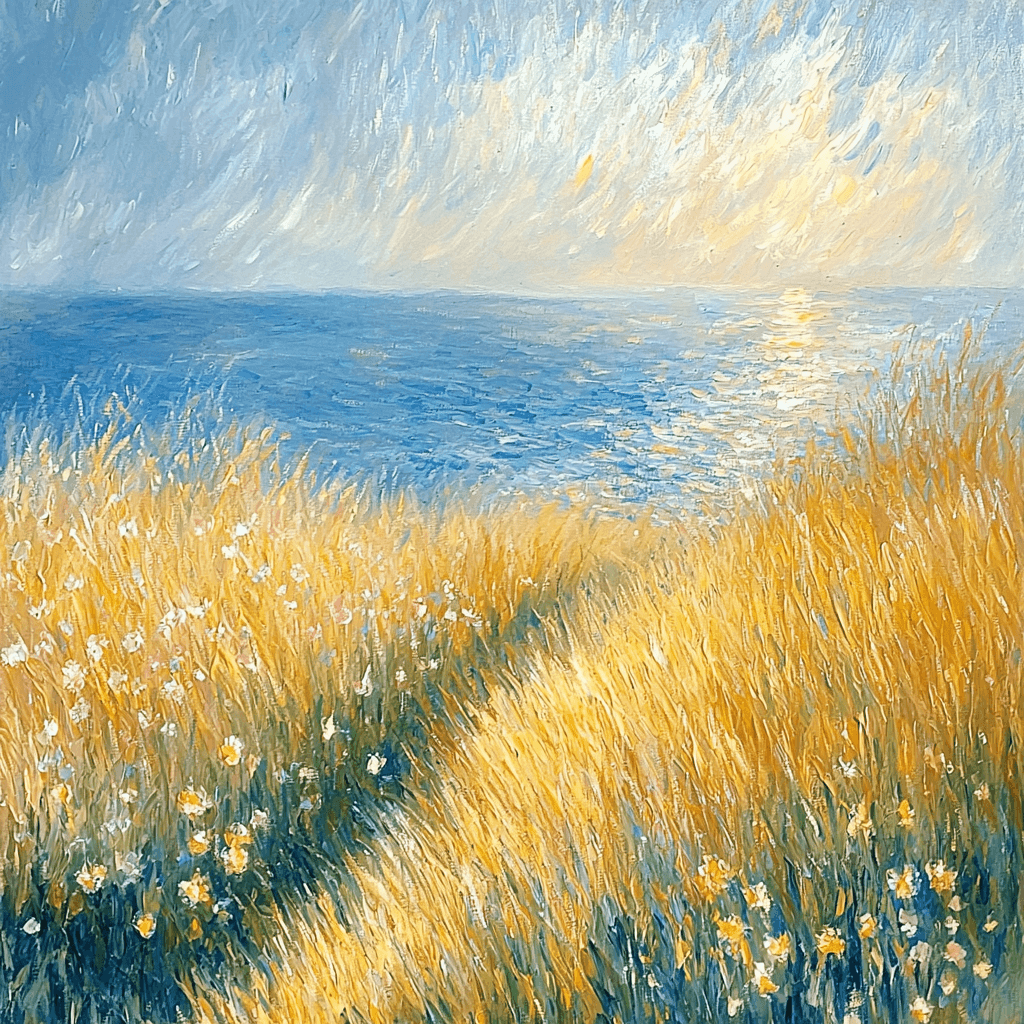Claude Monet Inspired Golden Field Symphony Painting Number Kit