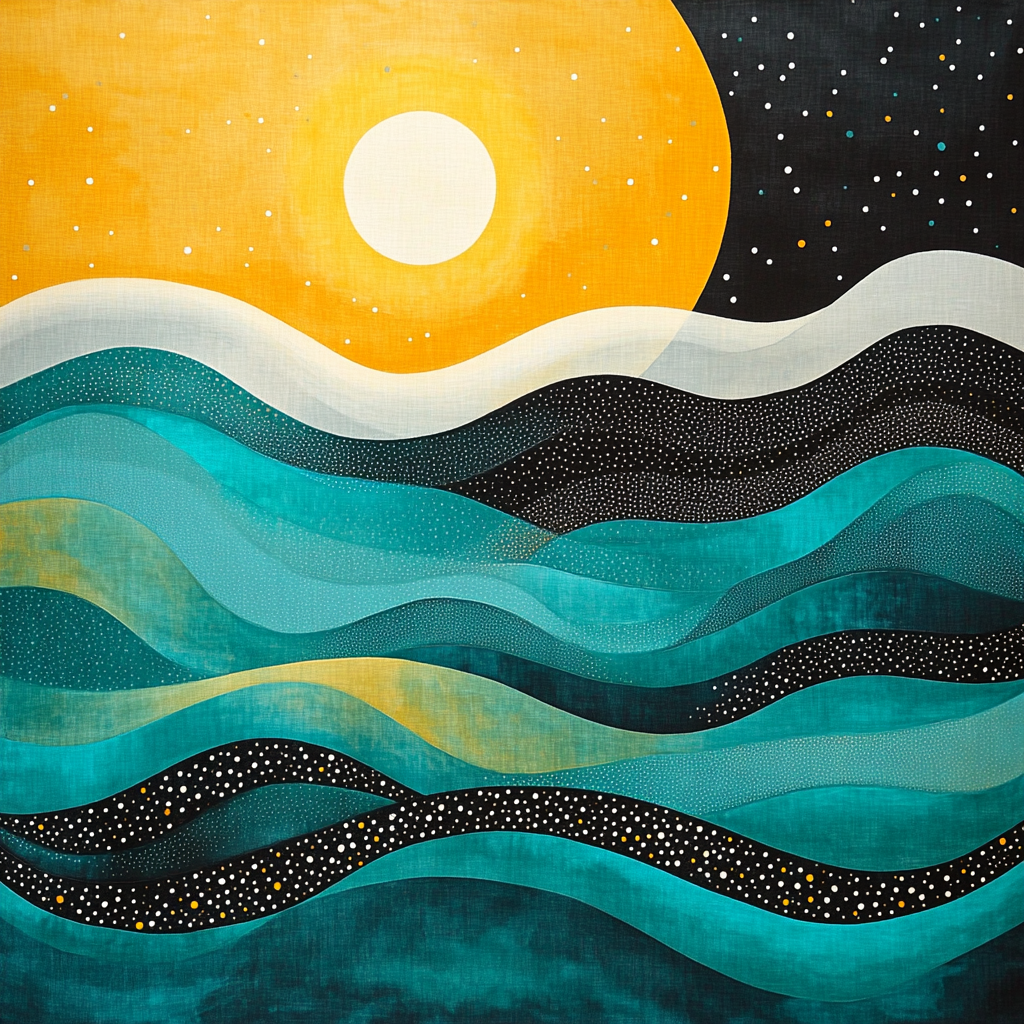 Yayoi Kusama Inspired Ocean Of Endless Loops Paint by numbers art