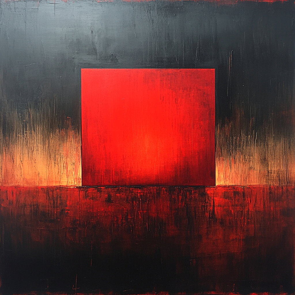 Mark Rothko Inspired Ember Silence painting number kit
