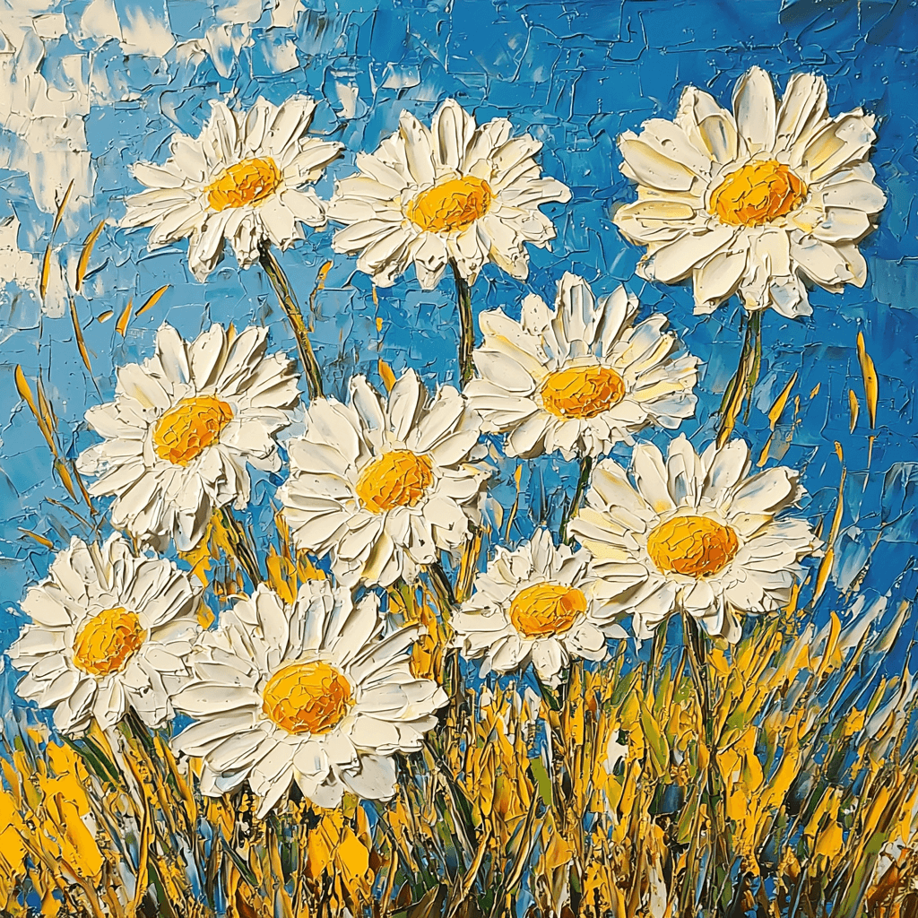 Vincent Van Gogh Inspired Dance Of The Daisies Paint By Color