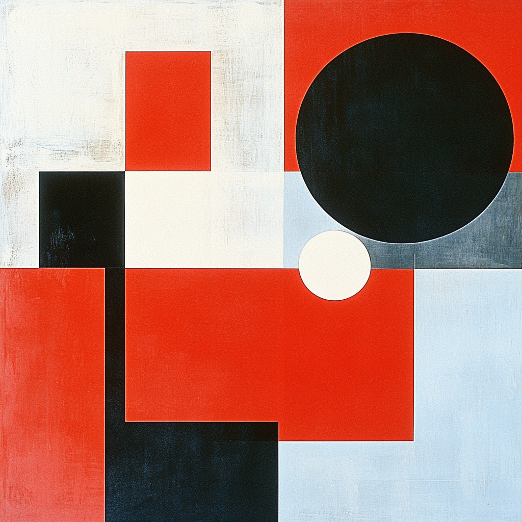 Kazimir Malevich Inspired Suprematist Abstraction paint by color