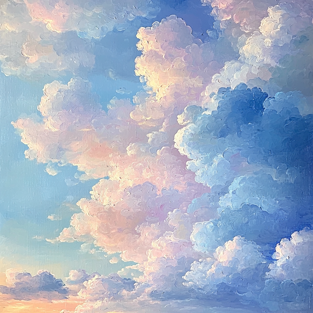 Paul Cézanne Inspired Harmony Of Clouds Painting Number Kit