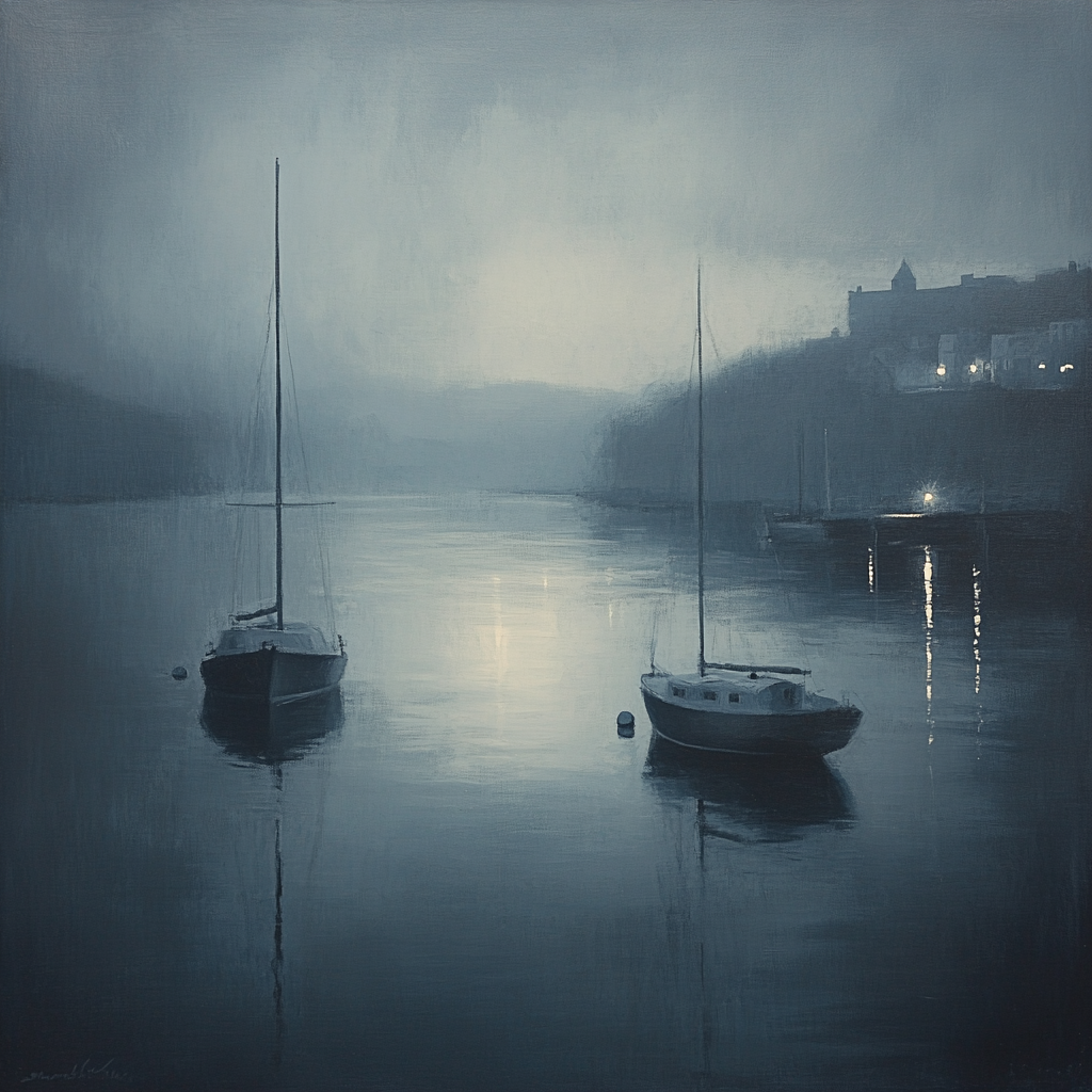 James McNeill Whistler Inspired Gray Harbor Paint by numbers kits