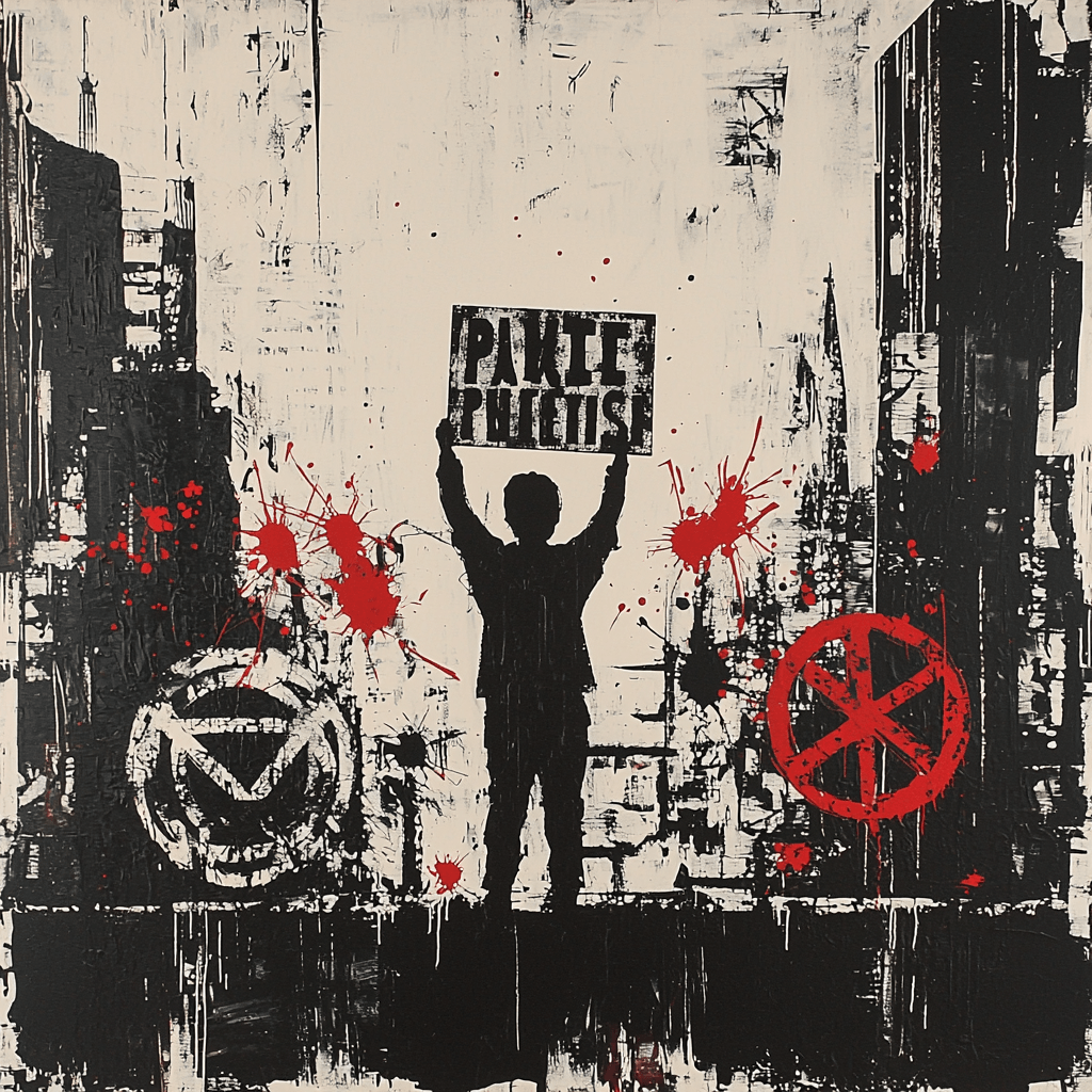 Banksy Inspired Revolutionary Spirit Number Painting