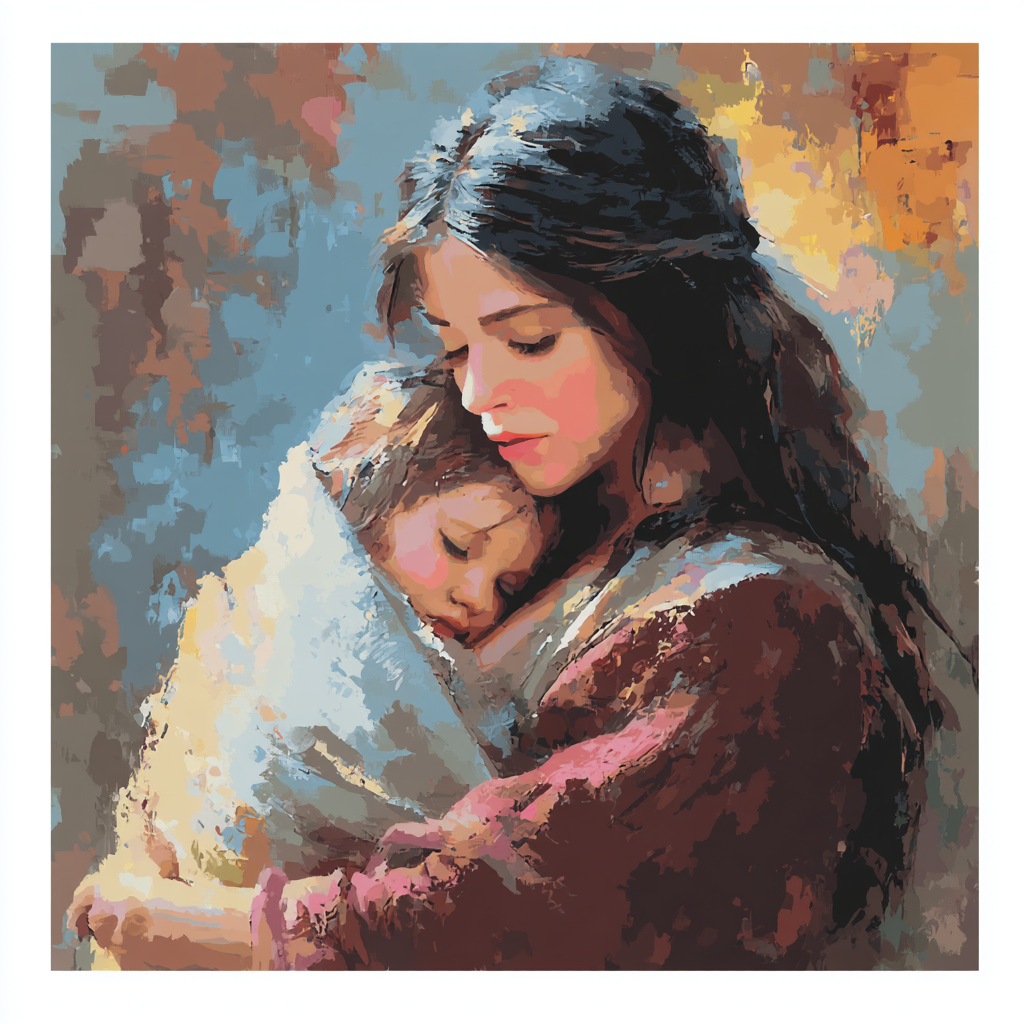The Comforting Hug Painting Number Kit