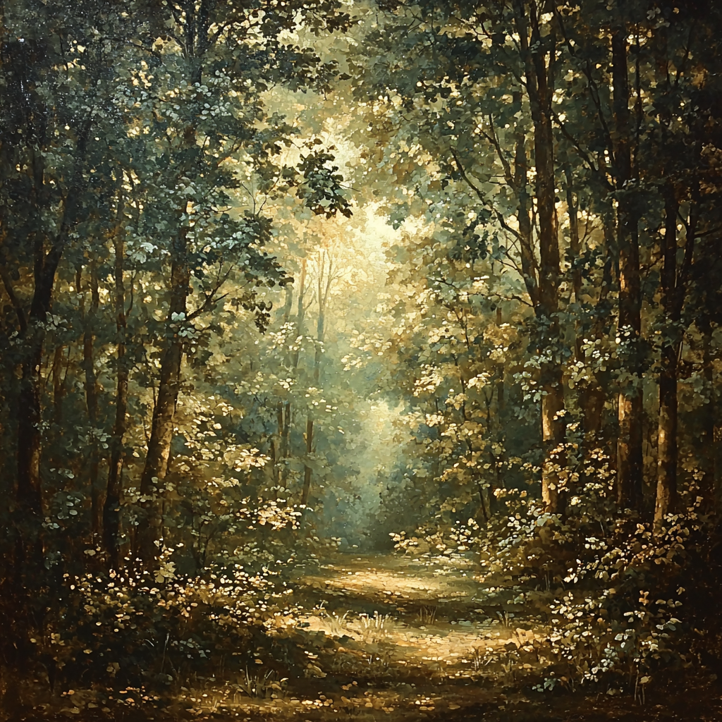 Michelangelo Inspired Forest Reverence Paint By Number